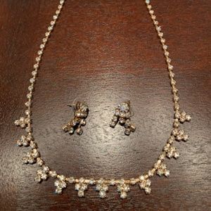 2/$20 Sparkly Rhinestone Necklace and Earrings Set